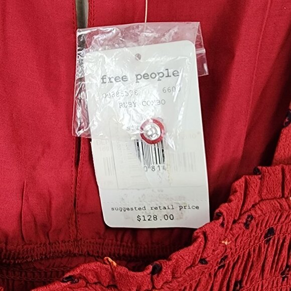 Free People Red Floral Mini Dress - Picture 12 of 12